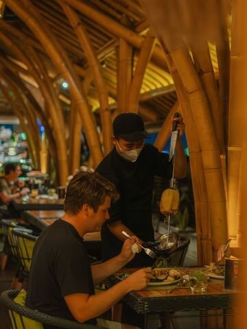 Unique Dining Experience Under a Bamboo Canopy Roost Restaurant